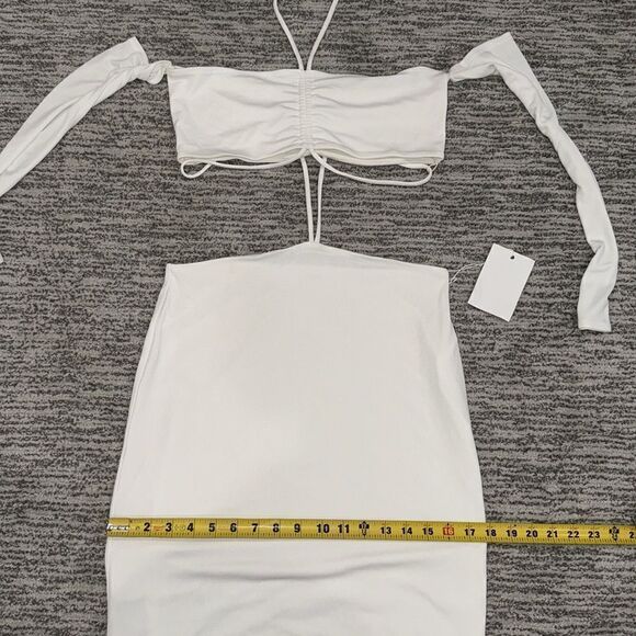 NWT Not Yours To Keep Nikki Strappy Cut-Out White MIDI Dress Small Revolve NYTK - Picture 6 of 14